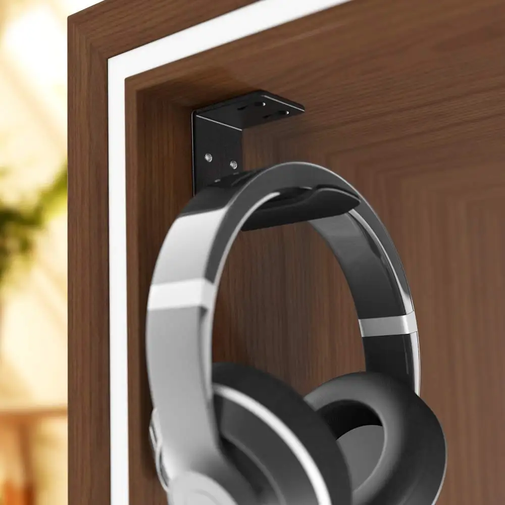 Suporte para Fones de Ouvido 6amlifeestilo Preto Gancho Montagem Embaixo da Mesa para Todos os Fones - Image 4