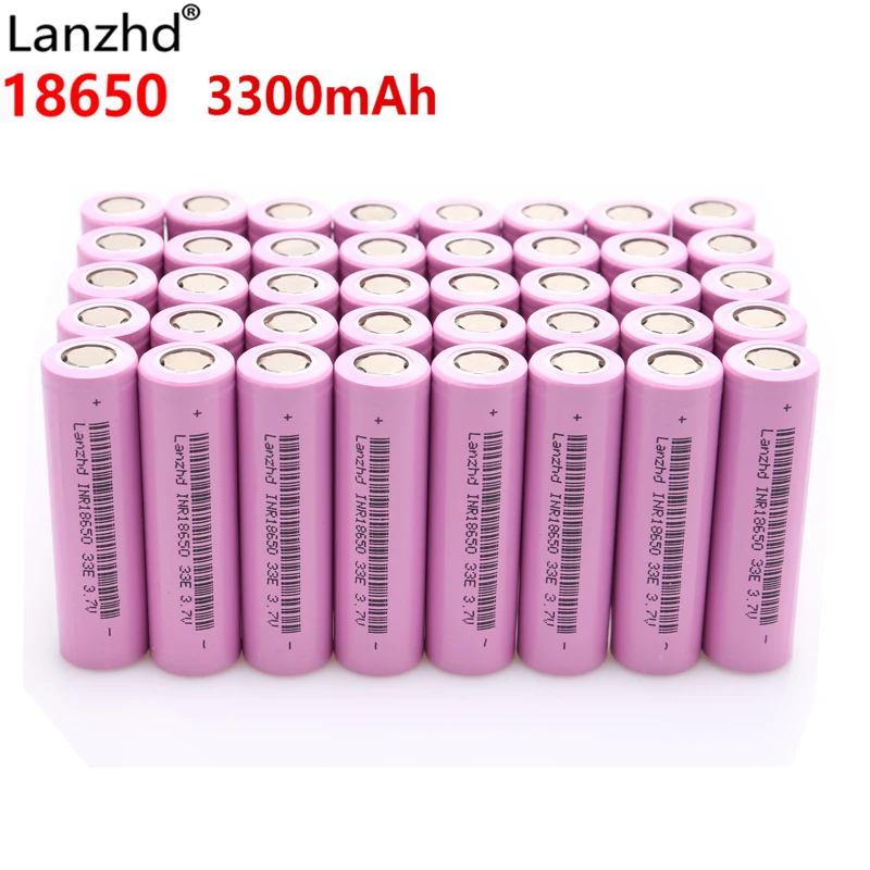 Lanzhd аккумуляторные батареи 18650 батарея Li ion 3,7 V 3300mAh INR18650 литий-ионный 18650 30A 18650VTC7 18650(5-40 шт