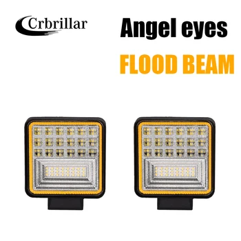 

2pcs 4.3" 63W LED Work Light Flood Beam Driving Fog Lamp DRL for Indicator Offroad Boat Car Tractor Truck 4x4 SUV ATV 12V 24V