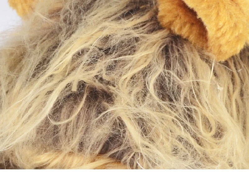 Cute Pet Transfiguration Costume Lion Mane Winter Warm Wig Cat Small Dog Party Clothes Decoration With Ear Pet Apparel Cat Dress4