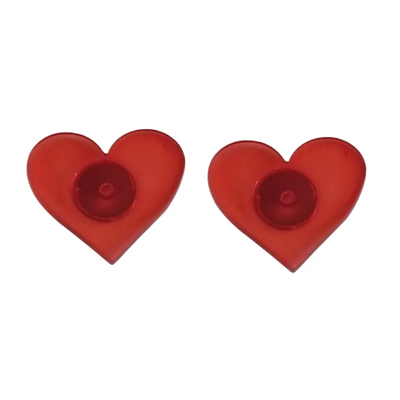

Japan and South Korea fringed acrylic transparent board Colorful love earrings girl fashion wild with the earrings female