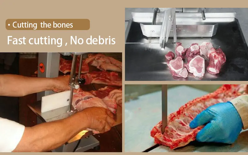 3000-4000mm * 4Tpi Bone Sawing Machine ленточная пила для пищевой резки ягненка Chops/Beefsteaks/Bones/Meat