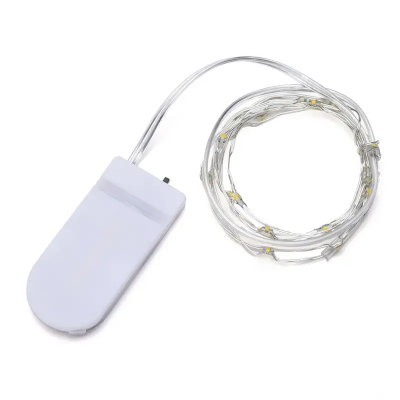 

2M 20 LED Silver Wire Fairy Garland Lamp LED String Lights Christmas Wedding Home Party Decoration Powered By CR2032 Battery