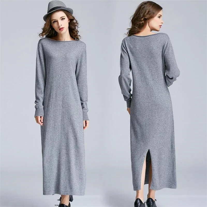 Buy Long Sweater Dresses For Women 2018 Autumn Winter