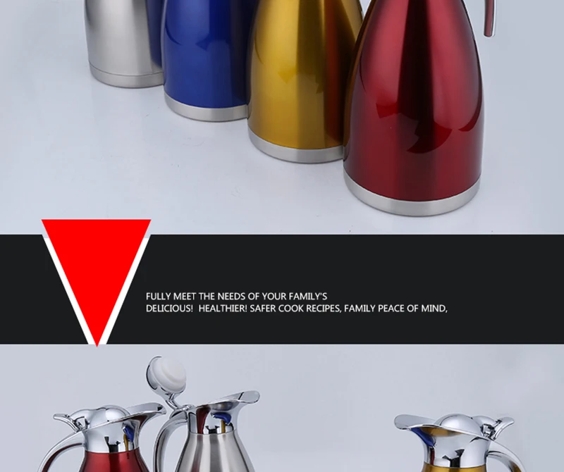 2 Liter Large Coffee Carafe Double Wall Stainless Steel Thermal Bottles Flask Tea Pot Jug With Lid Vacuum Insulated Thermos Coffee Carafe23