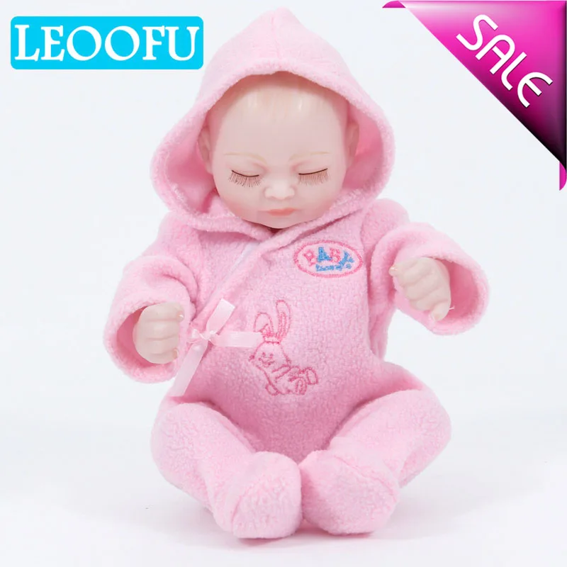 

LEOOFU 28cm 11inch children best gift full silicone reborn baby dolls for kids handmade princess new born baby dolls bebe reborn