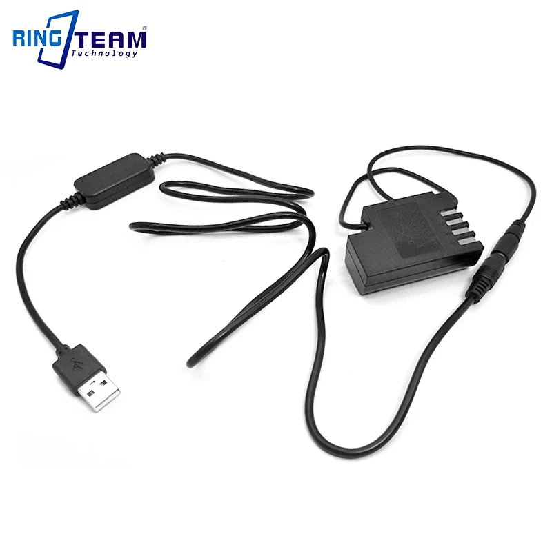 Acoplador DMW-BLF19 DCC12 DC cable USB Banco de alimentación de ajuste para Panasonic GH5 GH4 G9