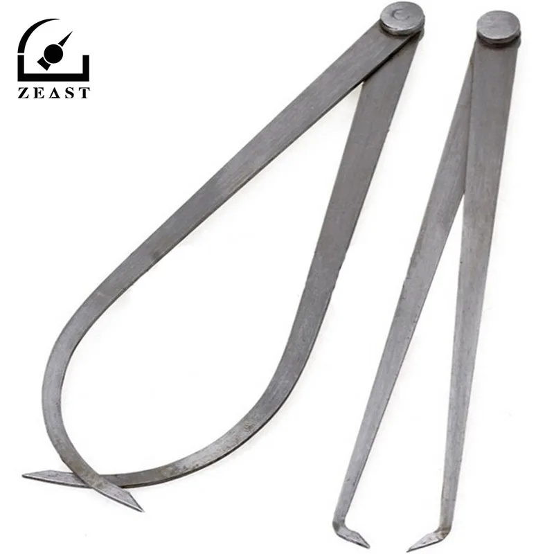 2pcs 250mm Length Firm Joint Metal Measurement Inside Outside Caliper Micrometer Measuring Tool