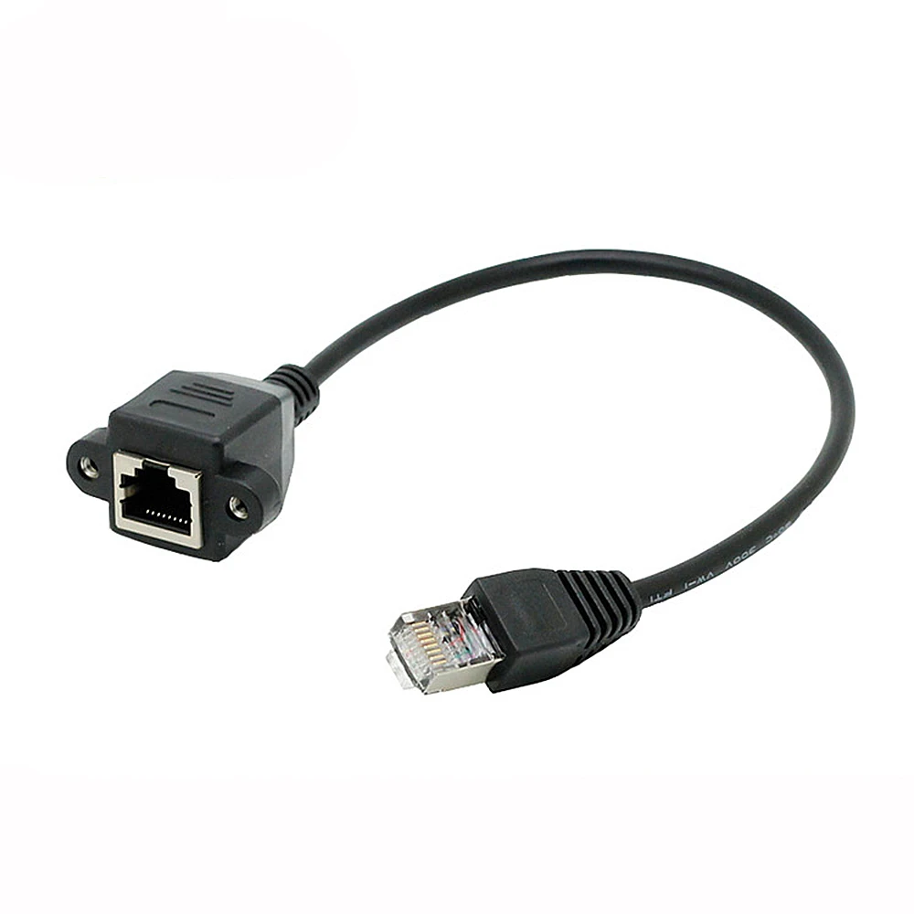 RJ45 Extension Cable Shield Ethernet Network Male To Female CAT5 Panel Mount Newin Mobile Phone 