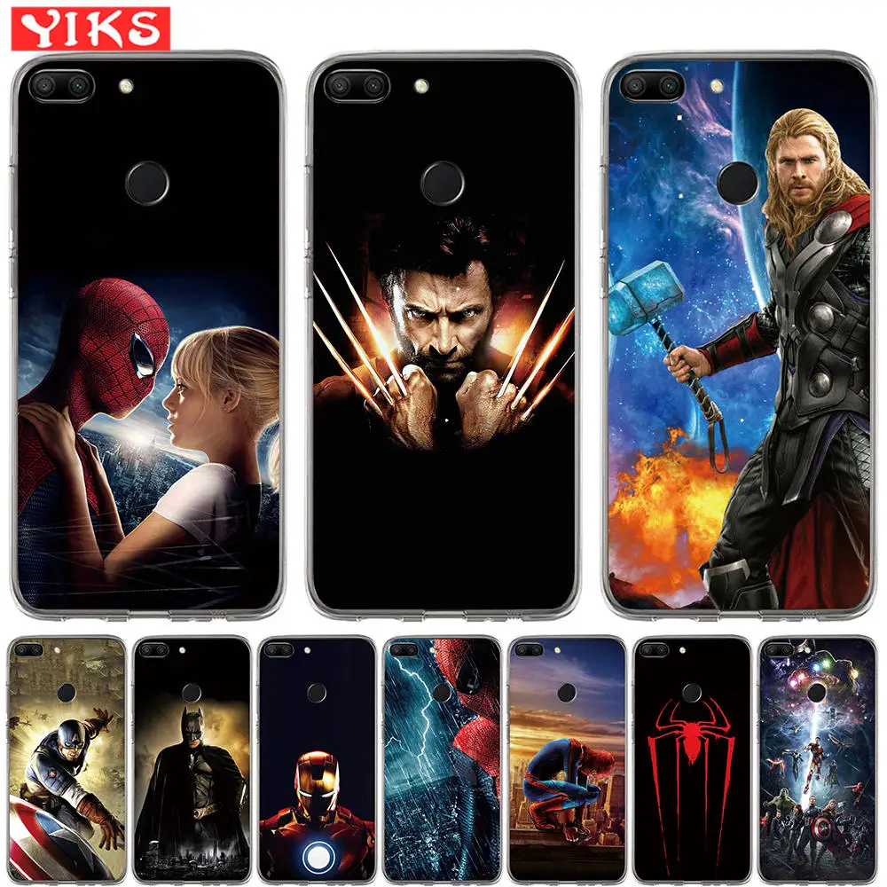 

Luxury Marvel Heros Soft Silicone Phone Case For Huawei Honor 10 9 8 Lite 8X 7 7A 7X 7C 6A 6X Case The Avengers Cover Hoesjes