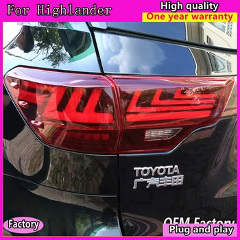 

Car Styling for Toyota Highlander Tail Light Tail Lights 2015-2019 New Kluger LED Lexus Type Rear Lamp DRL+Brake+Park+Signal