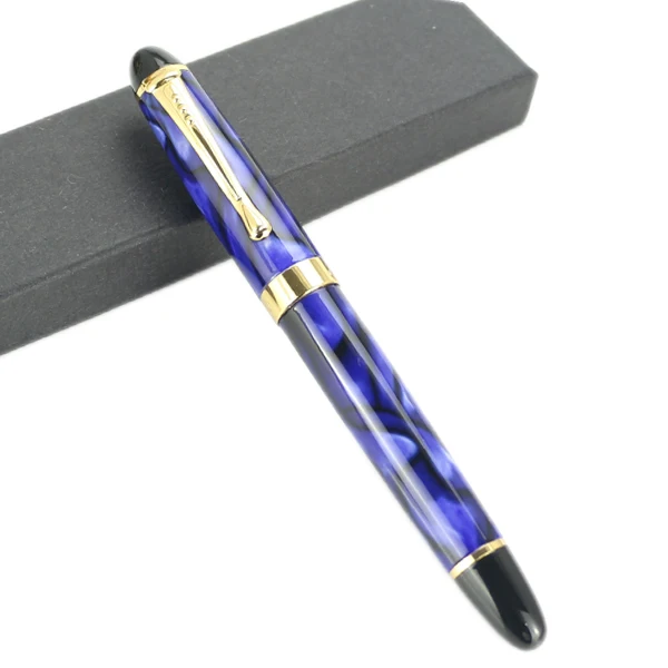 Jinhao X450 авторучка 18KGP 0 7 мм перо с широким основанием Исполнительный синий