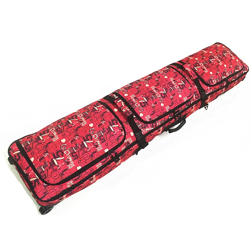 التزلج أكياس بعجلات مزدوجة مجلس على الجليد حزمة الكتف تزلج على ظهره فحص تزلج أكياس