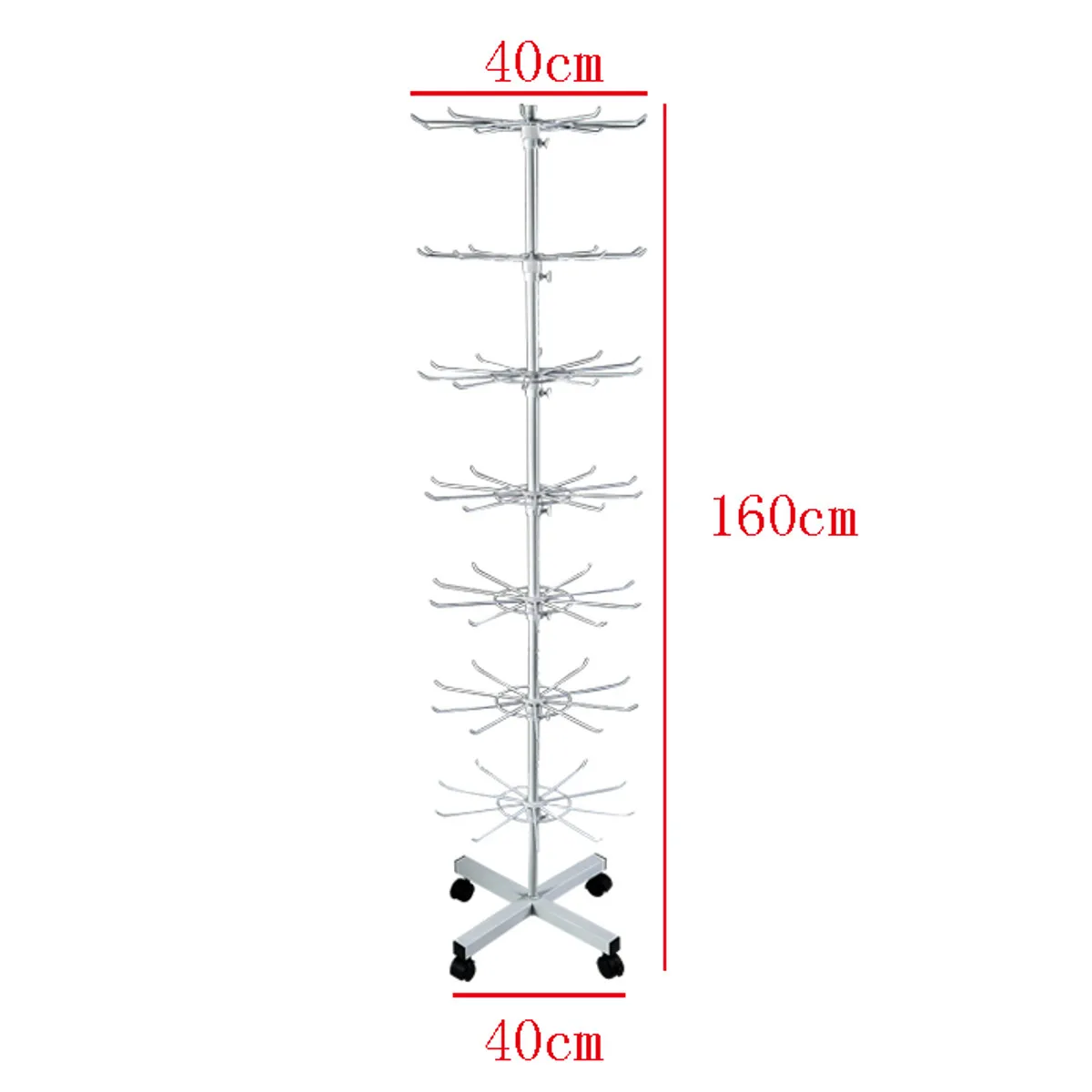 7 ярусов, 70 крючков, вращающаяся стойка для носков, шляп, кепок, витрина, вешалка, парик, браслет-шарф, Подвеска, стойка-держатель для хранения, стойка, полки