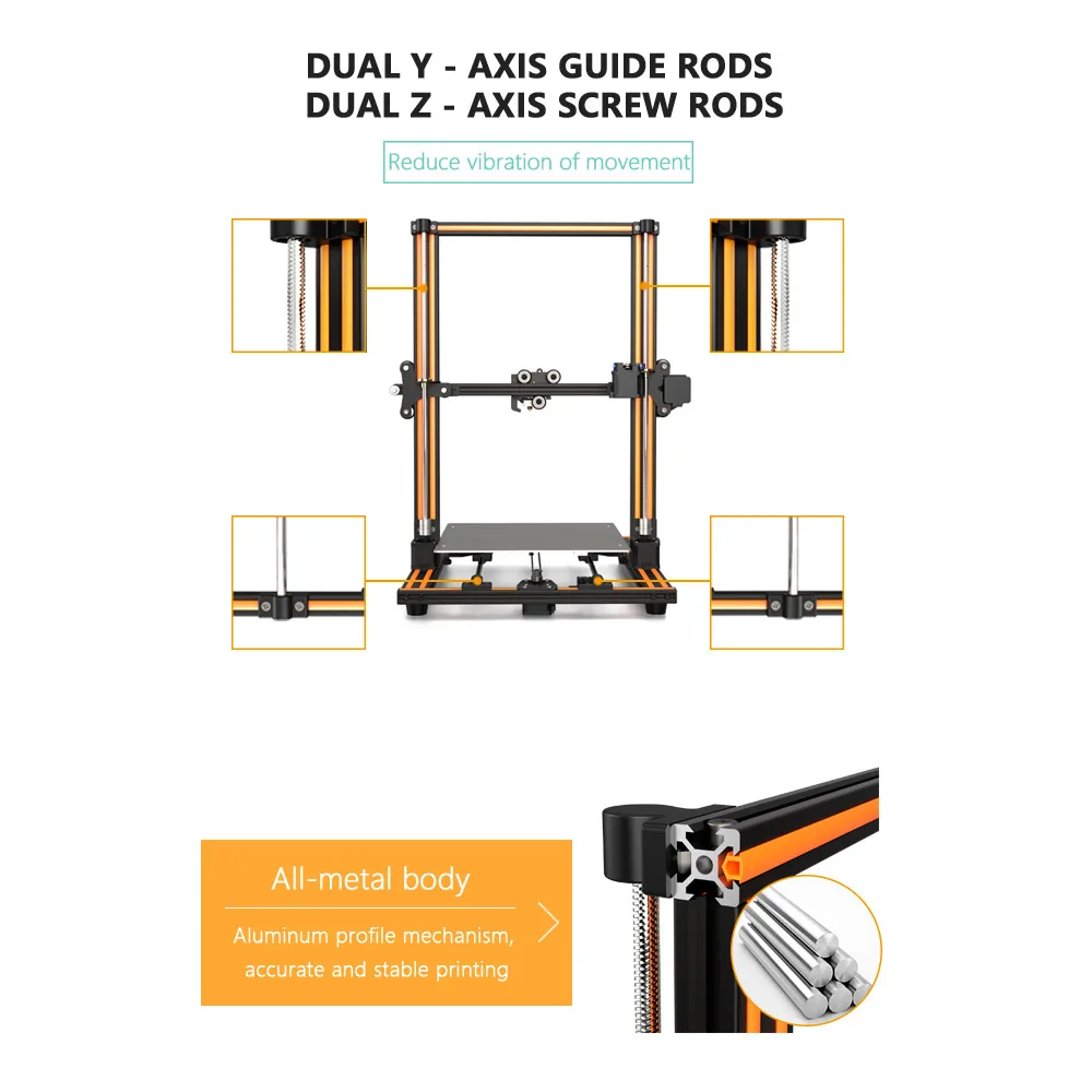 Anet E16 Высокоточный DIY 3d принтер самостоятельная сборка 300*300*400 мм рамка из алюминиевого сплава ЖК-дисплей автоматическая подача нити