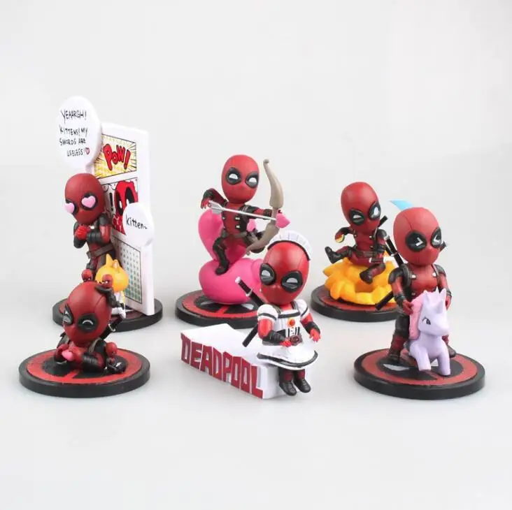 Забавный Marvel Дэдпул милое издание Амур единорог фигурка горничной модель
