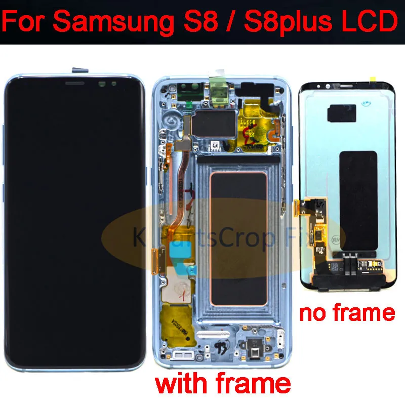 

For Samsung galaxy S8 Lcd Display Touch Screen Digitizer Assembly For Samsung S8 G950F G950U G950W8 lcd +frame