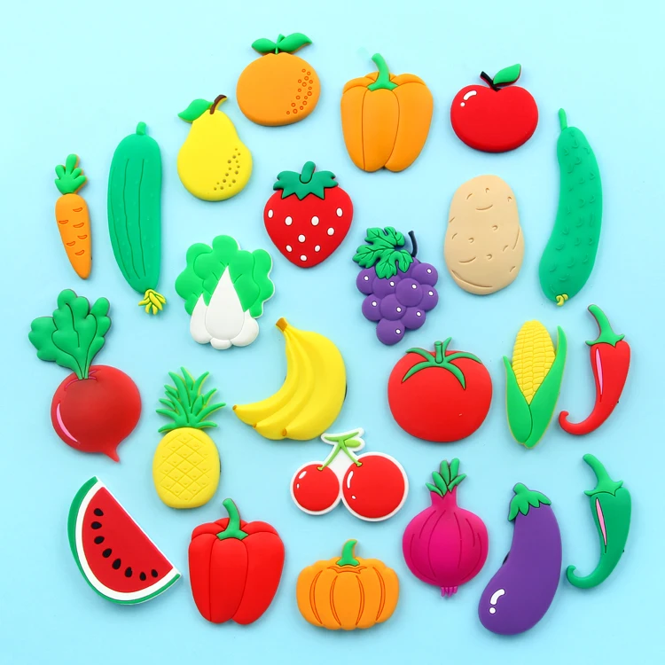 

Refrigerator stickers creative cartoon fruit soft glue early teaching stickers magnet stickers magnetic clasp home decorations