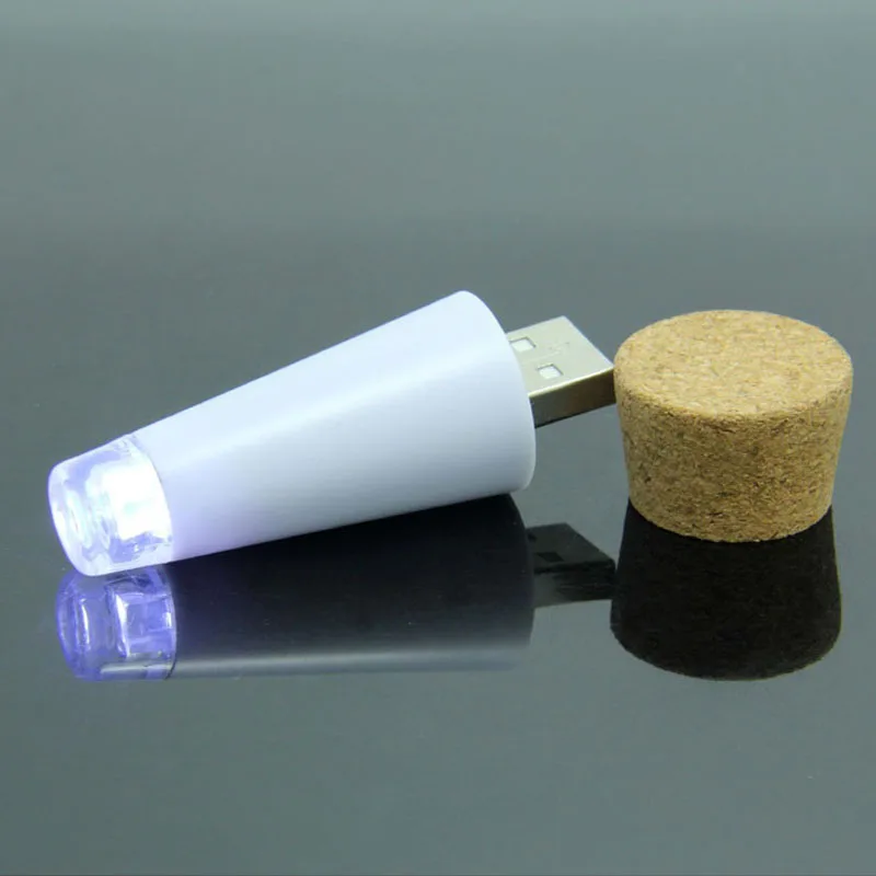 Magic Cork Shaped Rechargeable Wine Bottle USB Night light Stopper Cap