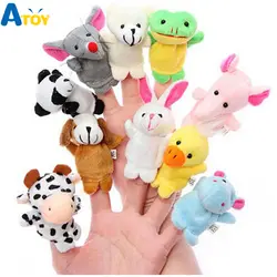 10 шт милый мультфильм зоологические животные пальчиковые игрушки из плюша игрушки для детей Детские пользу куклы мальчики девочки