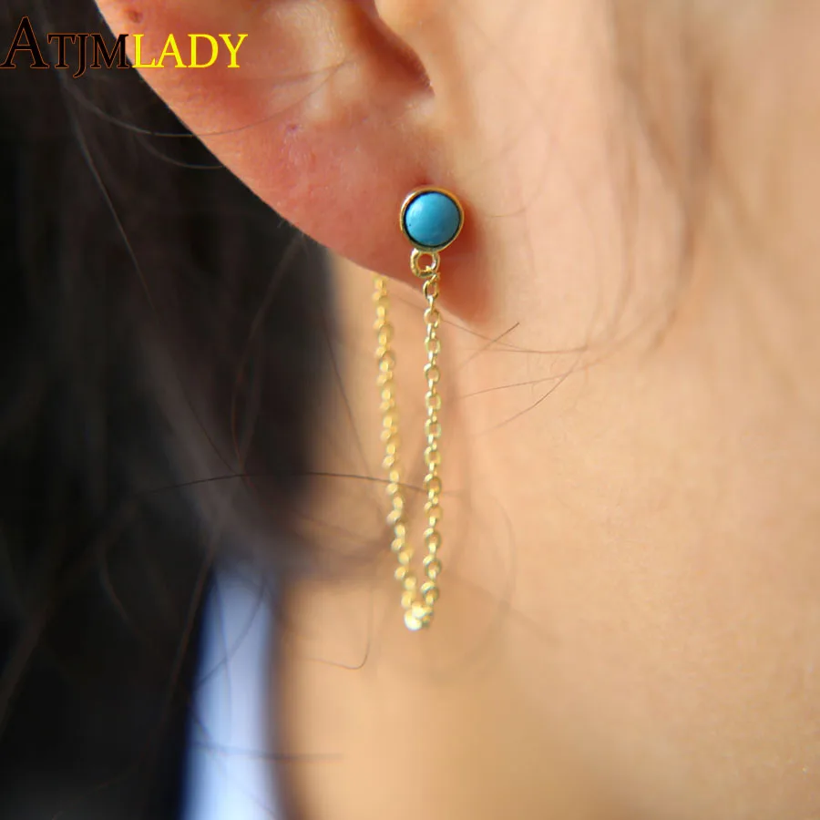 Серьги Brincos, серьги Brinco высокого качества из стерлингового серебра 925 пробы, серьги с цепочкой, стильные серьги для девочек