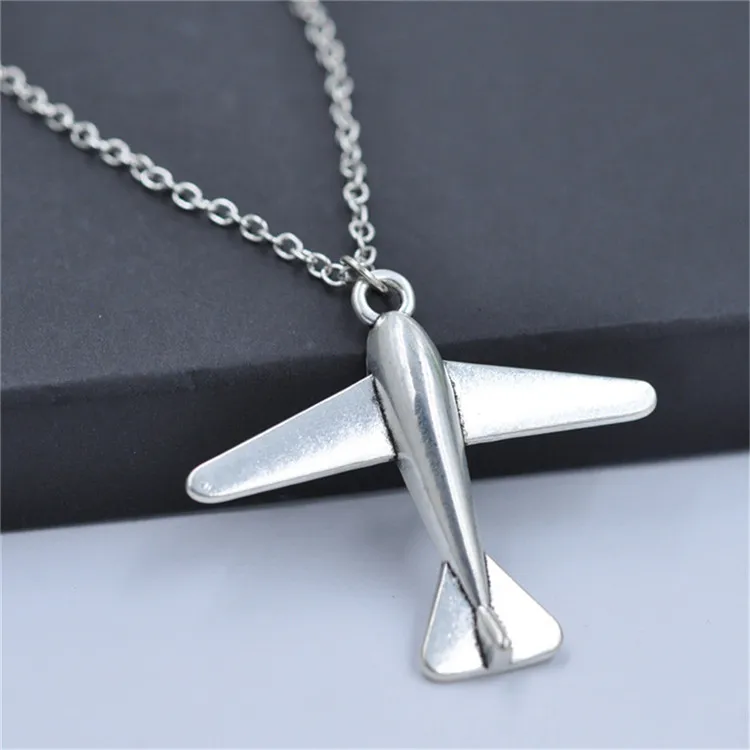 5pcs Punk style for men Aeroplane Necklace Travel Jewellery Plane