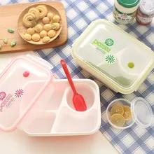 Plastic Bento Lunch Box Microwavable Lunchbox with Soup Bowl Portable Food Container Storage Boxes Kids Lunch Box School Picnic