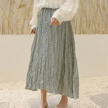 Alien Kitty летние женские в горошек Ретро Уличная плиссированная свободная универсальная стильная свежая нежная высокая талия свежие длинные юбки