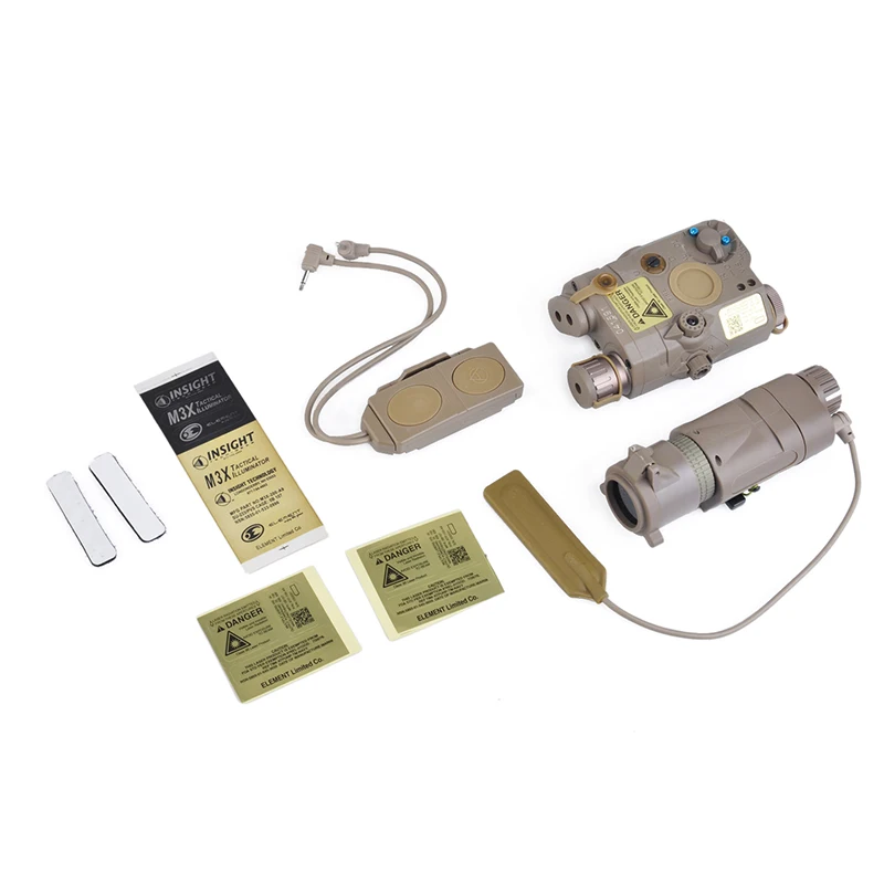 

Airsoft weapons Light BLOCK I accessory kit include LA-5/PEQ-15 Red laser M3X LONG VERSION And DOUBLE REMOTE CONTROL(EX423)