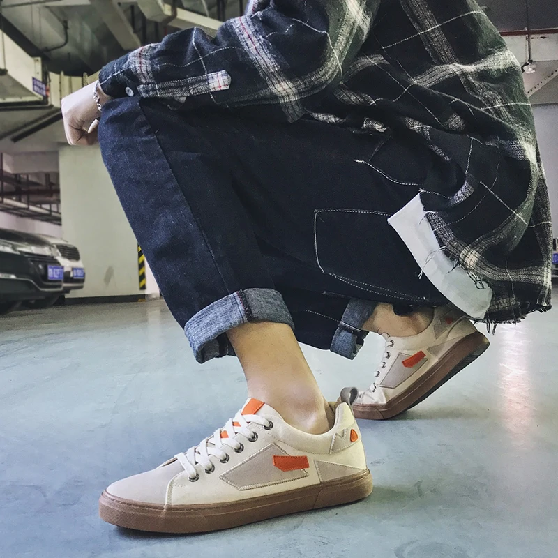 

Retro vulcanized shoes casual canvas shoes men spring and autumn models