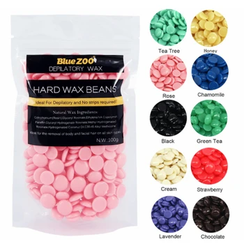 

100g No Strip Depilatory Hot Film Hard Wax Pellet Waxing Bikini Hair Removal Bean Lavender Rose Scent Hair Removal Bean