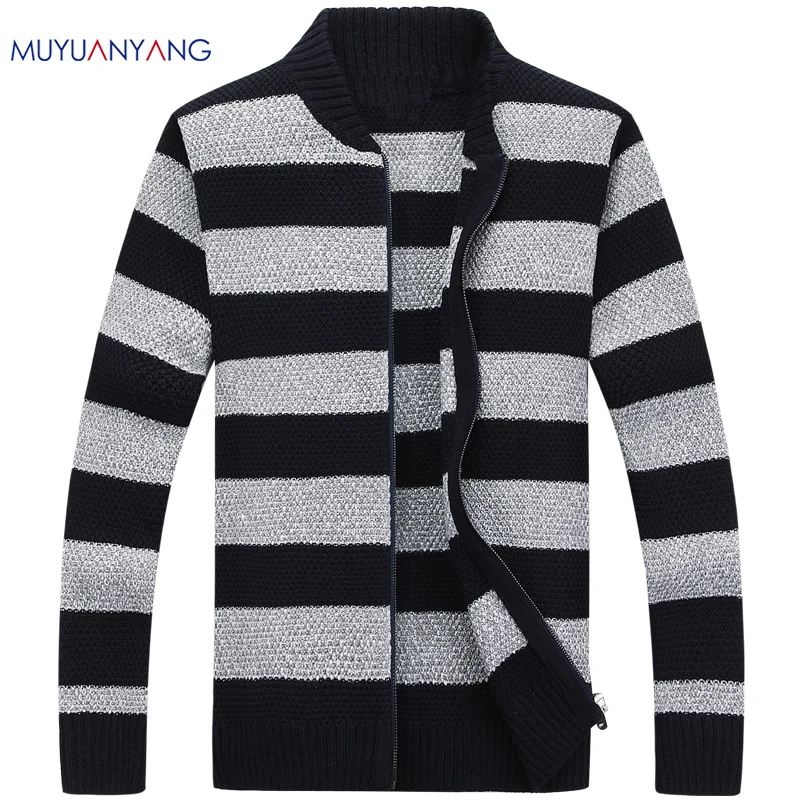 Mu Yuan Yang Striped Sweater Mens Knitwear Clothing XXL