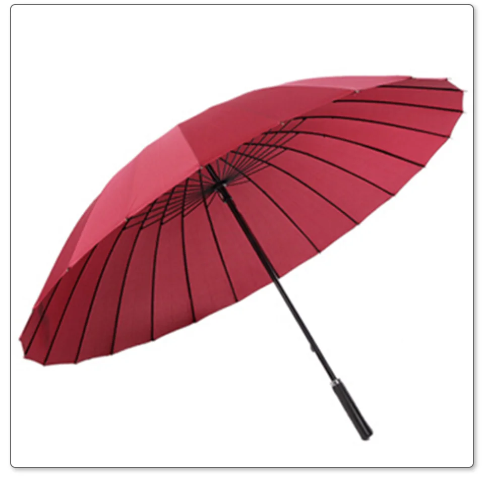 Long Handle Umbrella Male Female 111cm 24K Large Umbrella Windproof Man Woman Waterproof For Sunny And Rain   (15)