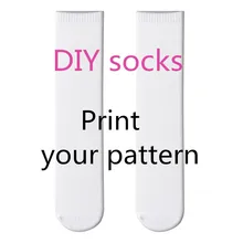 Дизайн 3D принт «сделай сам» носки унисекс Женские на заказ; длинное хлопковое дышащее женские носки лето 8D00