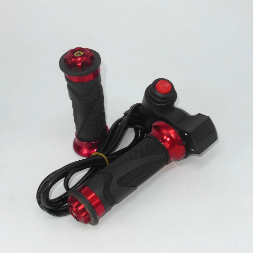Discount 12V-84V  EVfitting new style Ignition gas handle with battery status indicator Aluminum alloy rolling Electric Bike Throttle 2