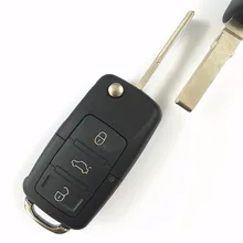 3 Кнопки Складные Дистанционного Флип Ключа Автомобиля Shell Для Vw Volkswagen Jetta Golf 5 4 Passat b6 b5 Поло Бора Switchblade Ключеник vw ЛОГОТИП
