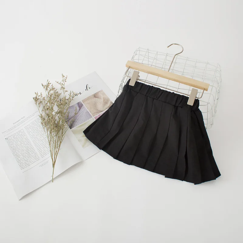 Baby Girl Tutu Skirts Autumn Baby Clothes Kids Princess Girls Skirt Pleated Pettiskirt solid color Kawaii school Skirts dropship (7)