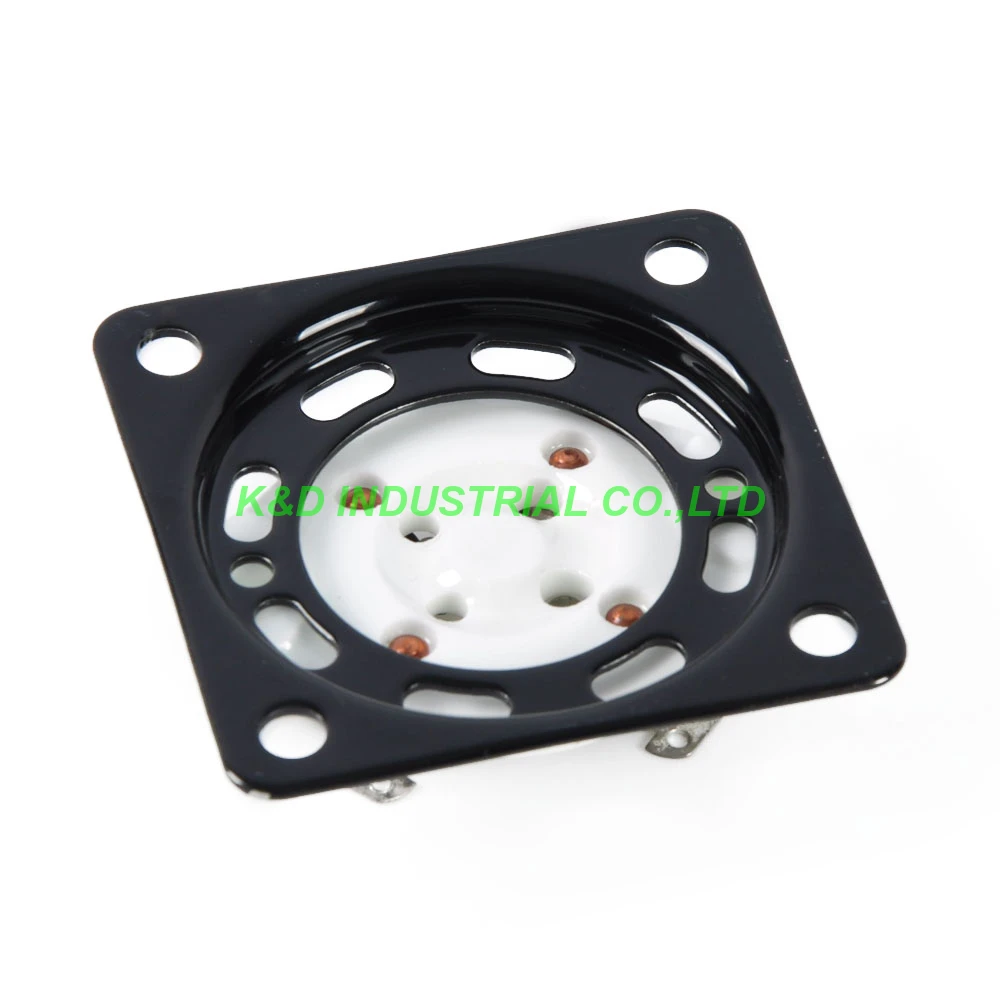 

4pcs 4pin Tube Socket Shock Proof Plate Black U4A U5A U6A Tube Base Stainless steel mounting