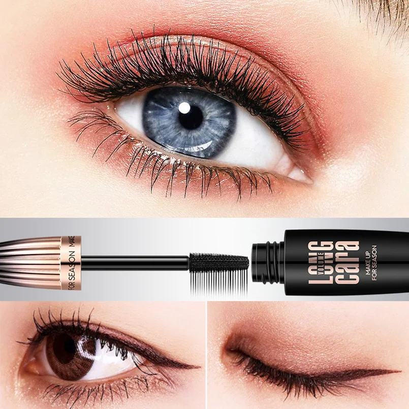 

Big Brush 4D Silk Fiber Eyelash Mascara Full Professional Eyes Makeup Thick Curling Quick Dry Mascara False Eyelashes Cosmetics