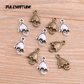 

30PCS 11*17mm New Product Two Color Small Umbrella Charms Pendant Jewelry Metal Alloy Jewelry Marking