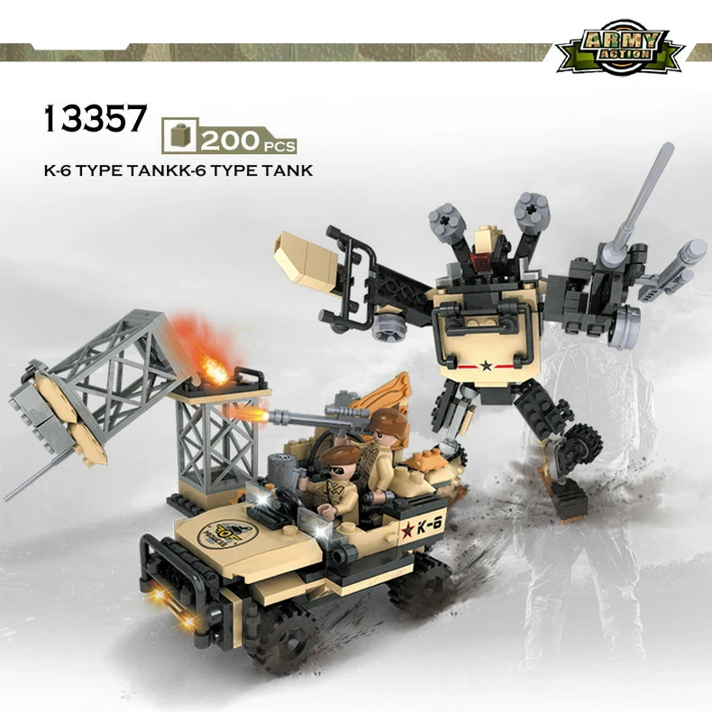 

COGO Deformation Mech Educational Building Blocks Toys For Children Gifts Robot Transform Solders Weapons Compatibel Legoe