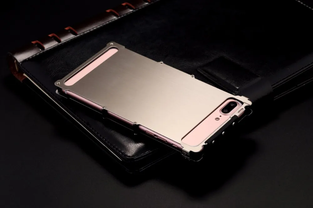 Роскошные 24K позолоченный металлический чехол для Apple iPhone 7/7 Plus/8/8 Plus/6 6s/6s плюс Нержавеющая сталь с вертикальной Откидывающейся Крышкой чехол Крышка