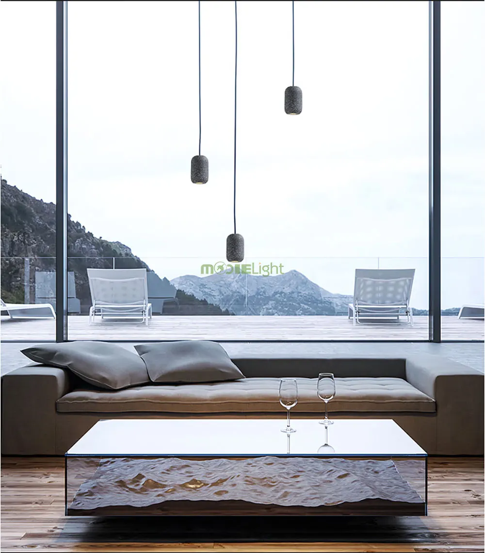 Скандинавское креативное сочетание кафе бетонный подвесной светильник Современный короткий DIY домашний Декор Гостиная E27 лампа подвесной светильник