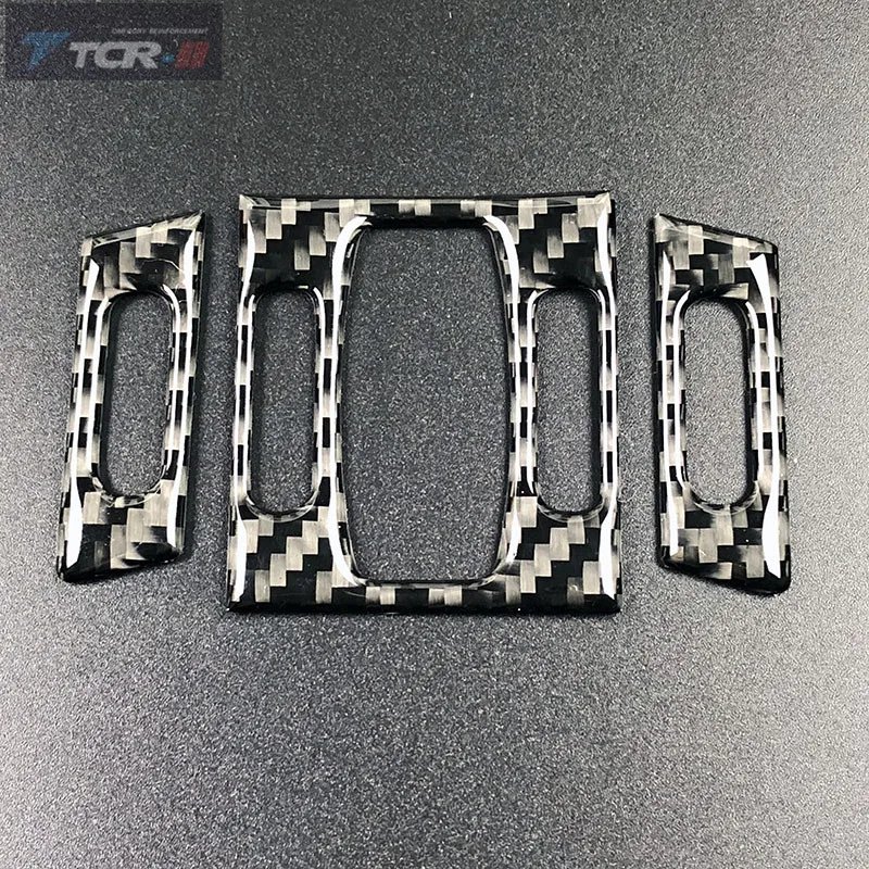 For BMW E60 2004-2010 5 Series Car-styling Carbon Fiber Interior Trim Central Air Conditioner Outlet Decoration Frame Cover (11)