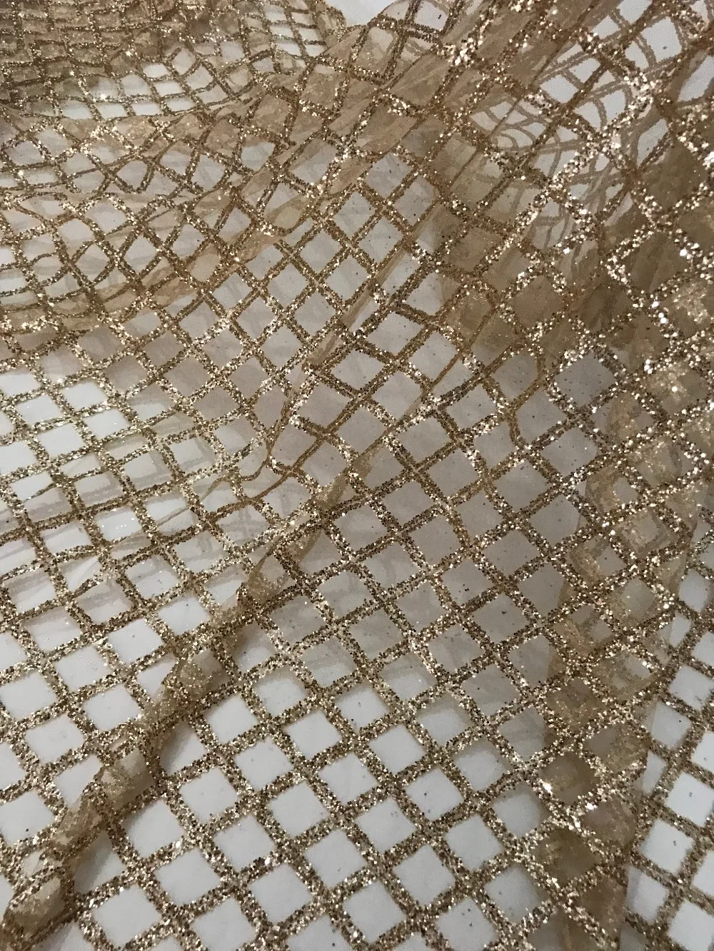 

Good looking 5yards z-han62515 hand print glitter tulle mesh lace fabric for wedding