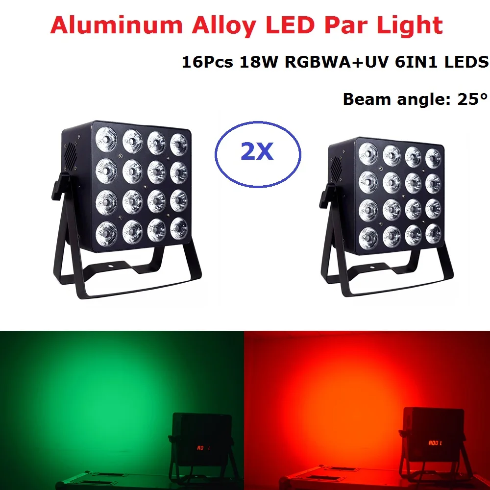 Led Par Light 16 X18W Rgbwa Uv Par Led Stage Light Dmx 512 Controller Per Discoteca Dj Projector Machine Party Christmas Decoration