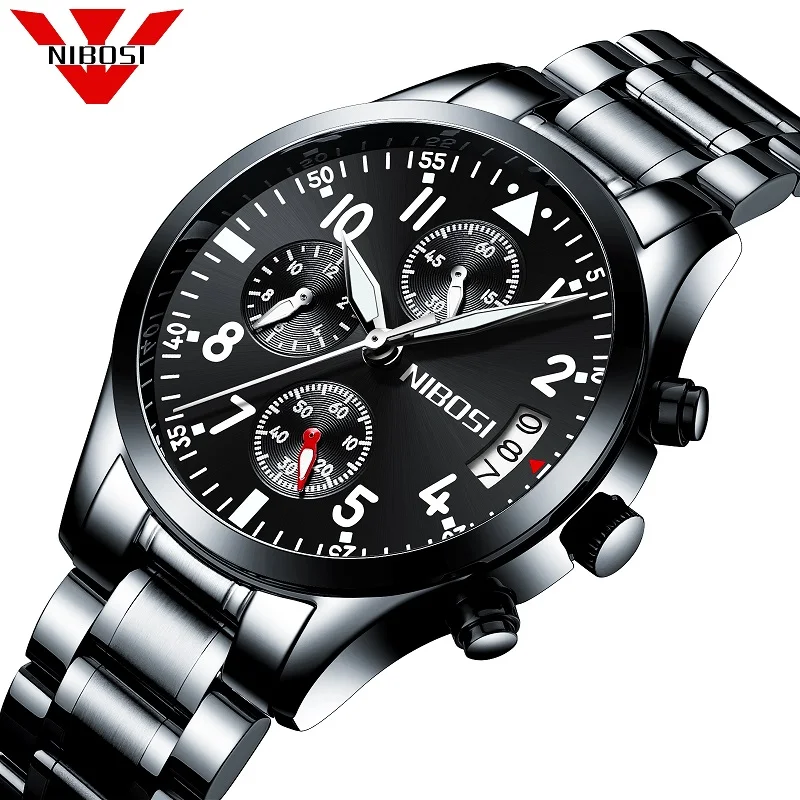 

NIBOSI Men Quartz Watches Sport Waterproof Watch Top Brand Men's Watch Fashion Watches Relogio Masculino 2018 New
