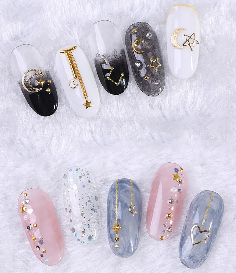 Bittb пилочки для ногтей художественные украшения 3D Стразы бриллианты разнообразные металлические шпильки Самоцветы DIY Дизайн Аксессуары Маникюр для украшения ногтей