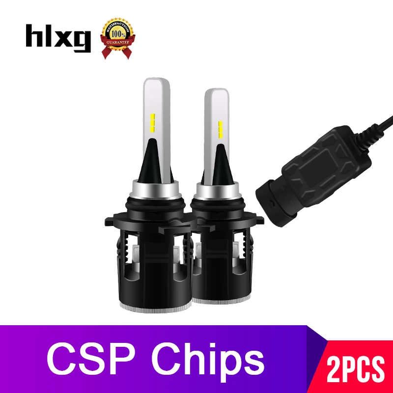 

hlxg 5Sides CSP Chips Lamp H4 led H7 H1 H8 H11 Fog lights HB3 9005 HB4 9006 24W Auto Bulb Motorcycle 12V 6000K Far High Low Beam