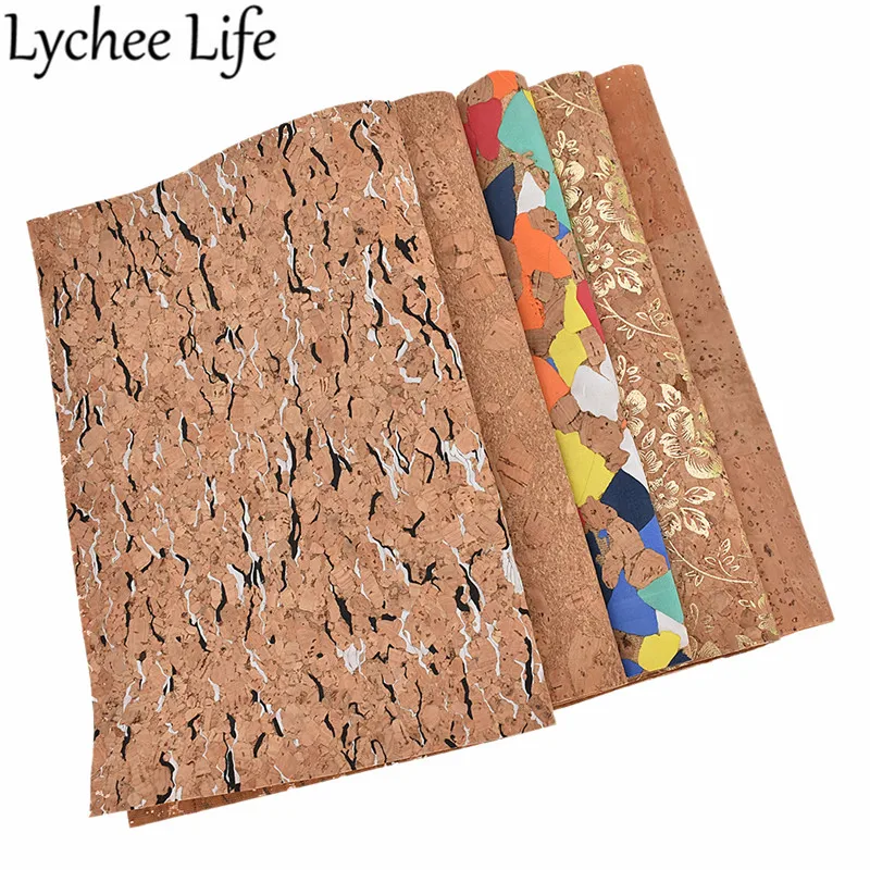 Lychee Life A4 мягкий пробковый материал, красочный цветочный принт, 29x21 см, ткань, сделай сам, ручная работа, для домашнего шитья, одежда, текстиль, принадлежности